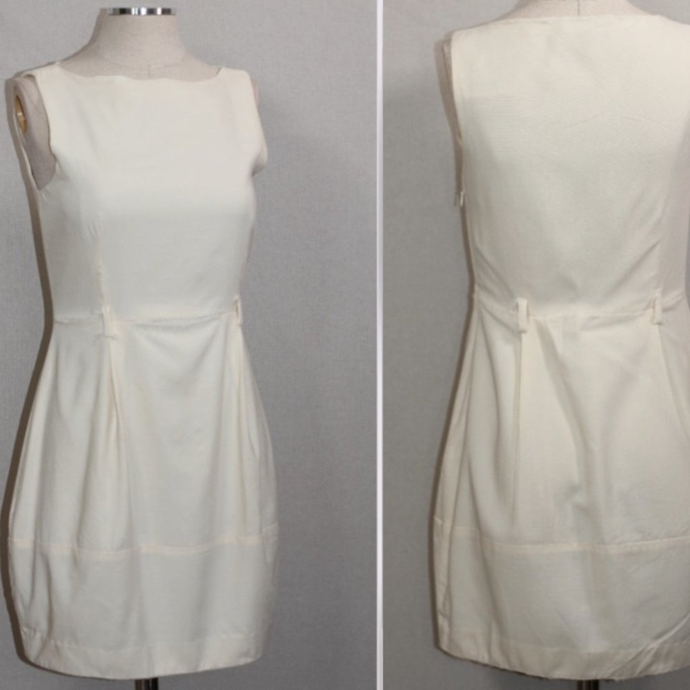 Theory White Wool Dress
